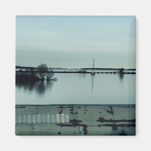 Aimant Huron River Blues Photographie de Willowcatdesigns