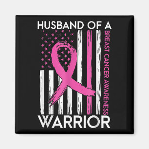 Aimant Husband Of A Warrior Breast Cancer Awareness Suppo