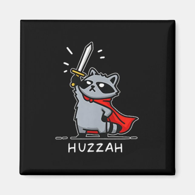 Aimant Huzzah Raccoon Knight Funny Sword (Devant)