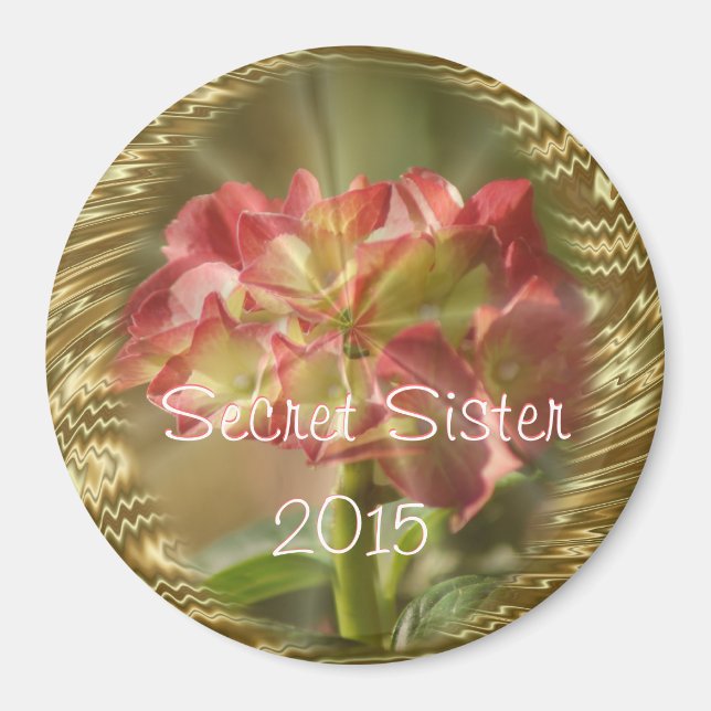 Aimant Hydrangea Secret Sister Magnet- ou toute occasion (Devant)