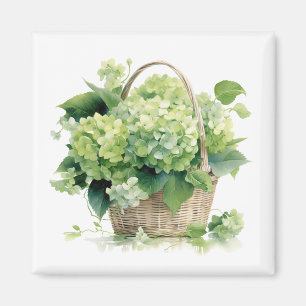 Aimant Hydrangeas Verts