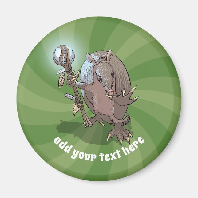 Aimant Hypnotic Mystic Armadillo Shaman And Staff (Devant)