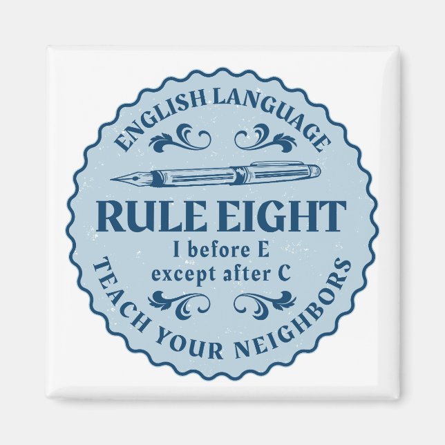 Aimant I avant E sauf après C Règle drôle (Devant)