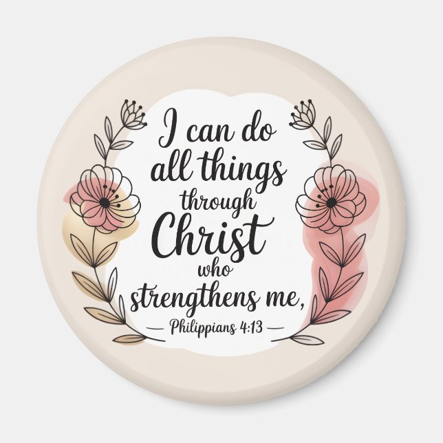 Aimant I can do all things through Christ (Devant)