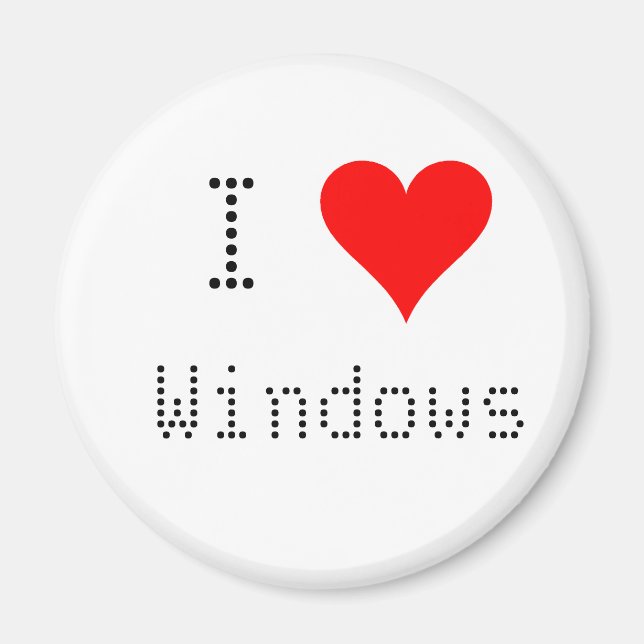 Aimant I coeur Windows (Devant)