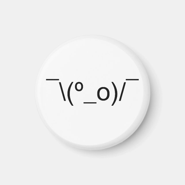 Aimant I Dunno LOL\\(º_o)/° Emoticon Japonais Kaomoji (Devant)