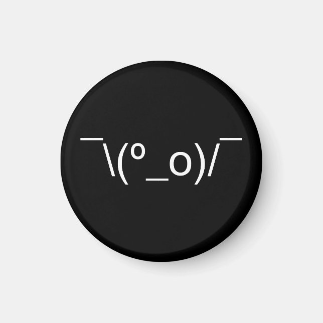 Aimant I Dunno LOL\\(º_o)/° Emoticon Japonais Kaomoji (Devant)