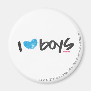Aimant I Heart Boys Aqua