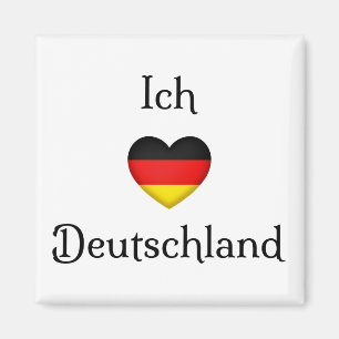 Aimant "I Heart Germany" Allemand Pride World Traveller