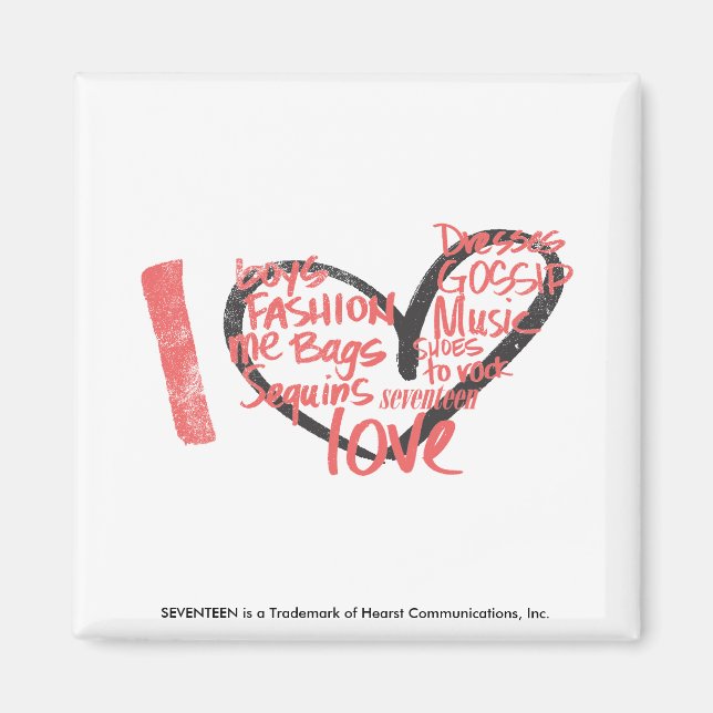 Aimant I Heart Graffiti Pink (Devant)