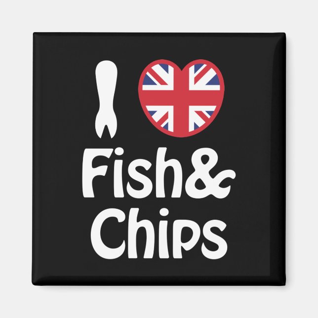 Aimant I Heart [Love] Poisson & Chips (Devant)