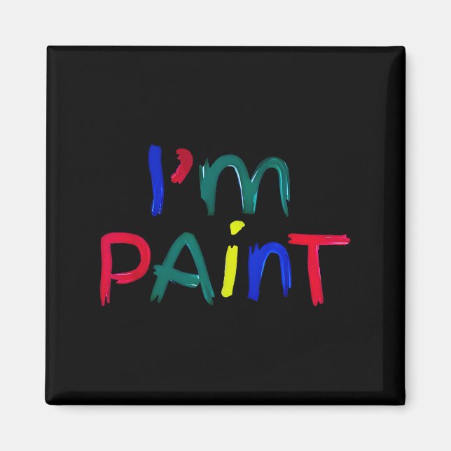 Aimant I Heart Love To Finger Paint I'm Paint Cute Couple (Devant)