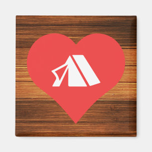 Aimant I icône de tentes de coeur