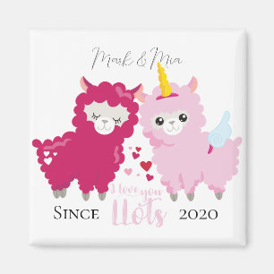 Aimant I Lots You Llama Customisé Cadeau Lui