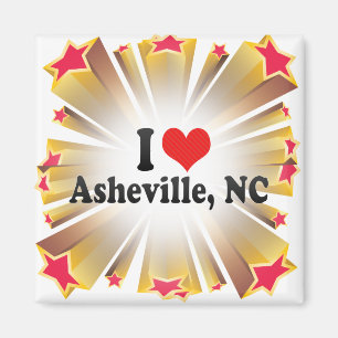Aimant I Love Asheville, NC