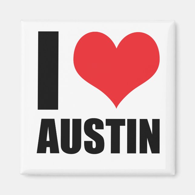 Aimant I Love Austin (Devant)