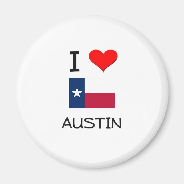 Aimant I Love Austin Texas (Devant)