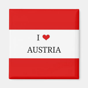 Aimant I Love Austria, Drapeau de l'Autriche