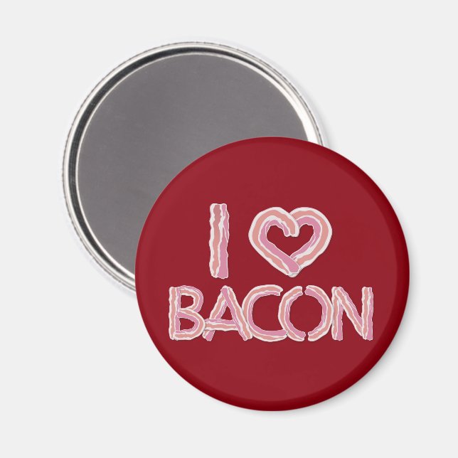 Aimant I Love Bacon (Recto/Verso)