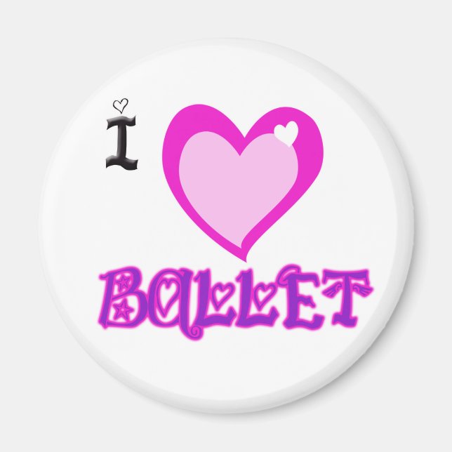 Aimant I LOVE Ballet (Devant)