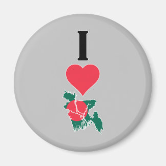 Aimant I Love Bangladesh Vertical Heart Country Carte