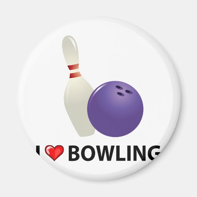 Aimant I Love Bowling (Devant)