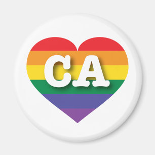 Aimant I Love California Rainbow Heart