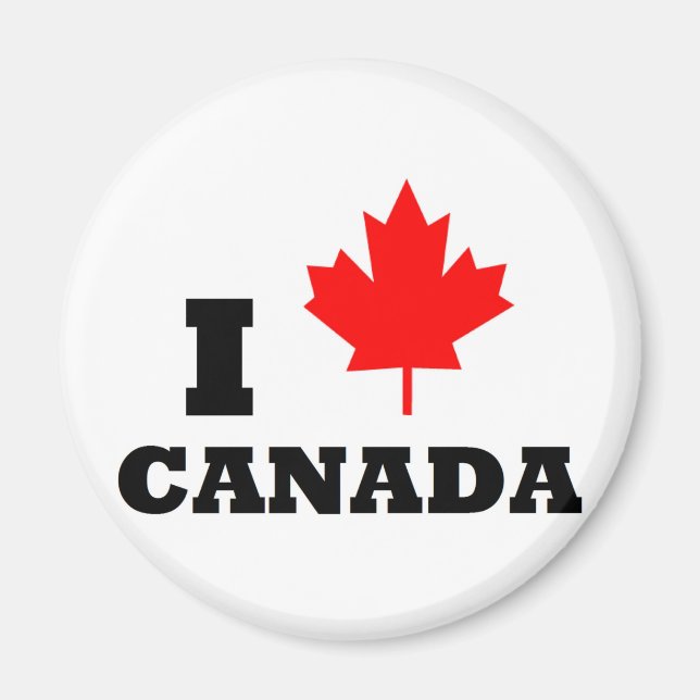 Aimant I Love Canada (Devant)