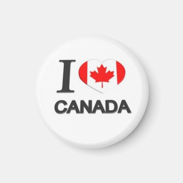 Aimant I Love Canada - Trucker antitrump Red Taco (Devant)