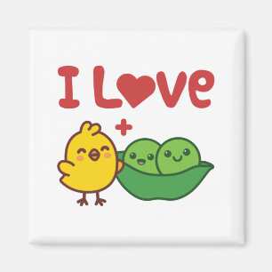 Aimant I Love Chickpeas Hummus Kawaii