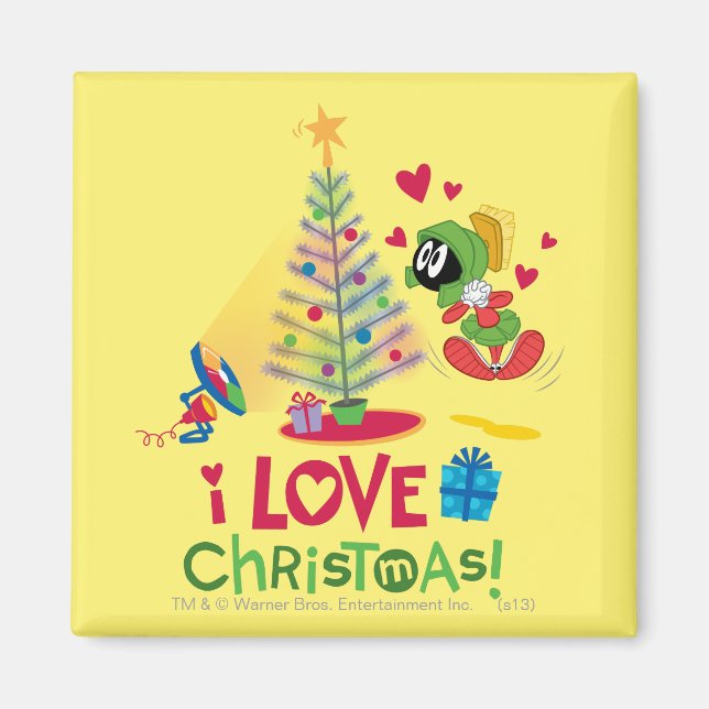 Aimant I Love Christmas - MARVIN THE MARTIAN™ (Devant)