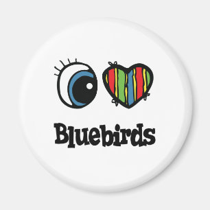 Aimant I Love (Coeur) Bluebirds