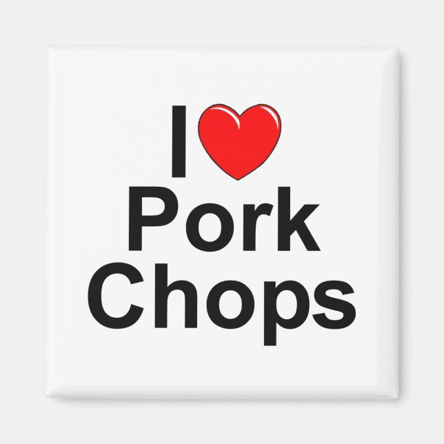 Aimant I Love (Coeur) côtelettes de porc (Devant)