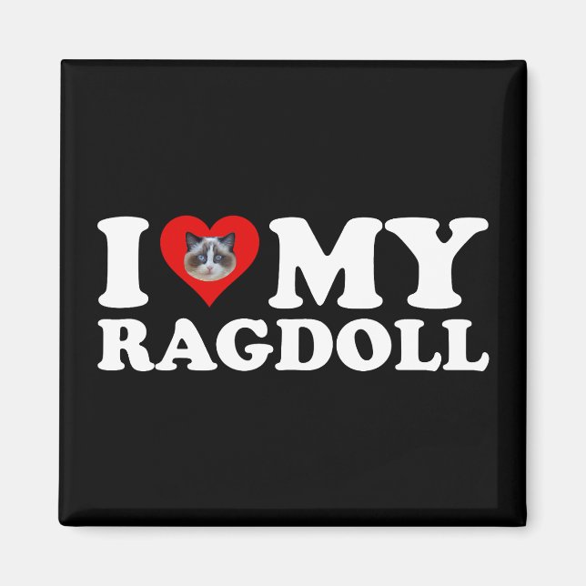 Aimant I Love (Coeur) My Ragdoll (Devant)
