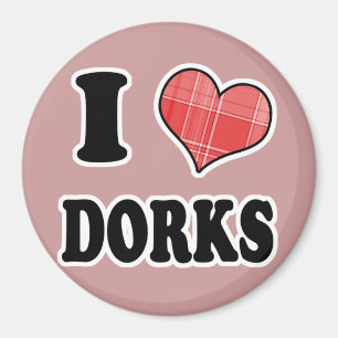 Aimant I Love (Coeur Plaid) Dorks