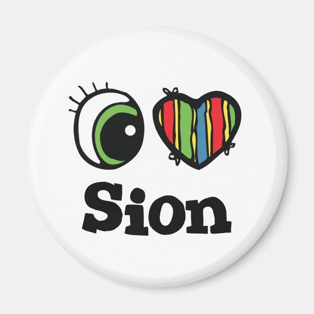 Aimant I Love (Coeur) Sion (Devant)