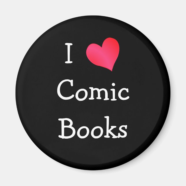 Aimant I Love Comic Books (Devant)