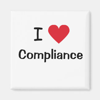 Aimant I Love Compliance I Heart Compliance Agent Cadeau