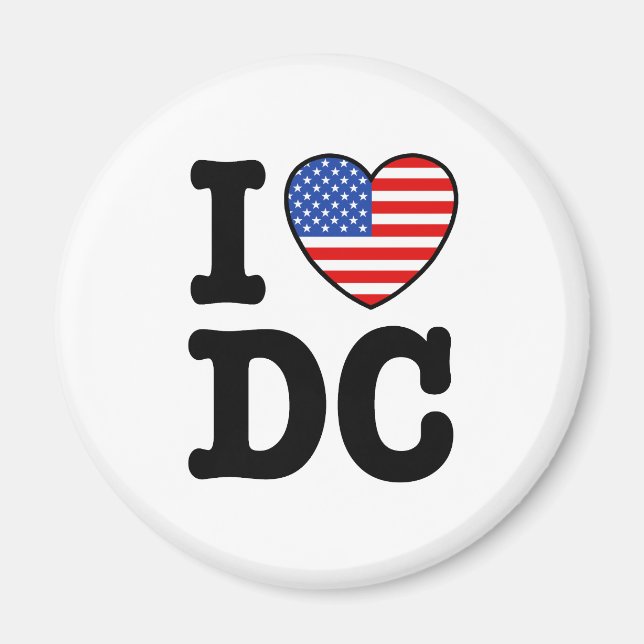 Aimant I Love DC (Devant)