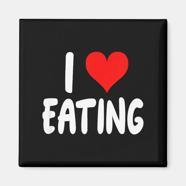 Aimant I Love Eating Food - Heart -  (Devant)