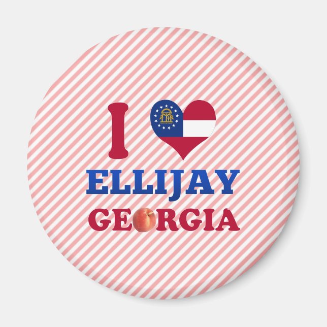Aimant I Love Ellijay, Géorgie (Devant)