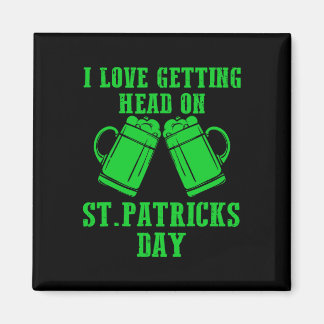 Aimant I Love Getting Head On St Patricks Day Shamrock Cl