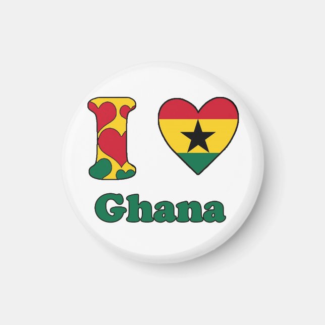 Aimant I love Ghana (Devant)