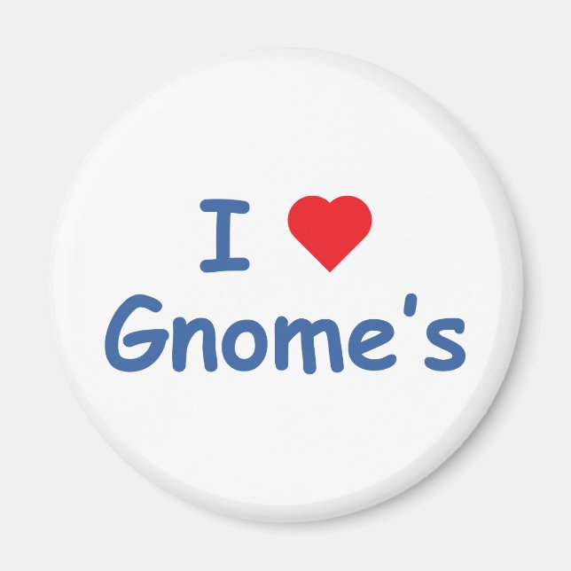 Aimant I Love Gnome's (Devant)