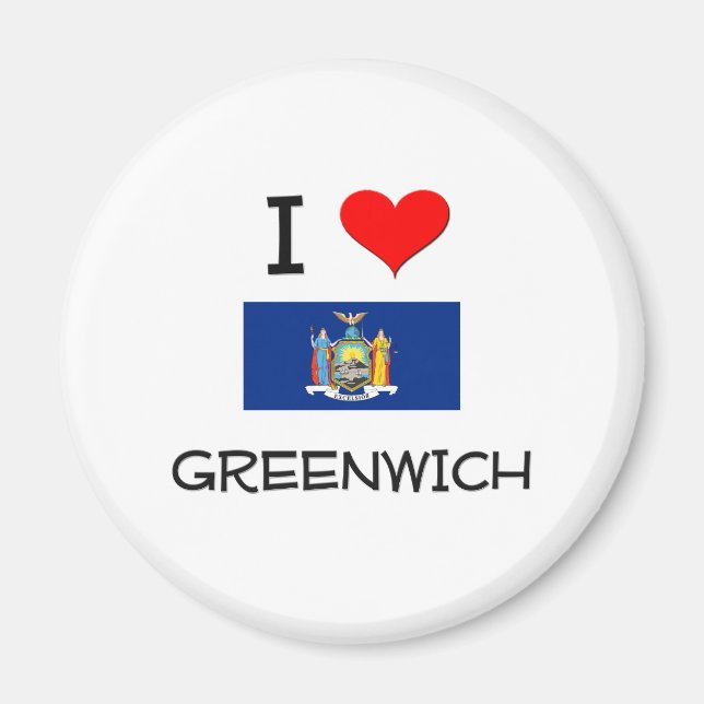 Aimant I Love Greenwich New York (Devant)