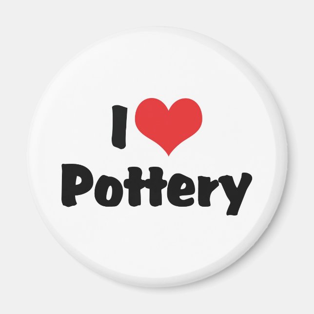 Aimant I Love Heart Pottery - Argile Lover (Devant)