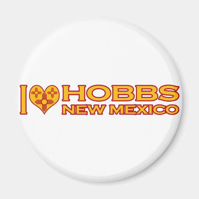 Aimant I Love Hobbs, NM (Devant)