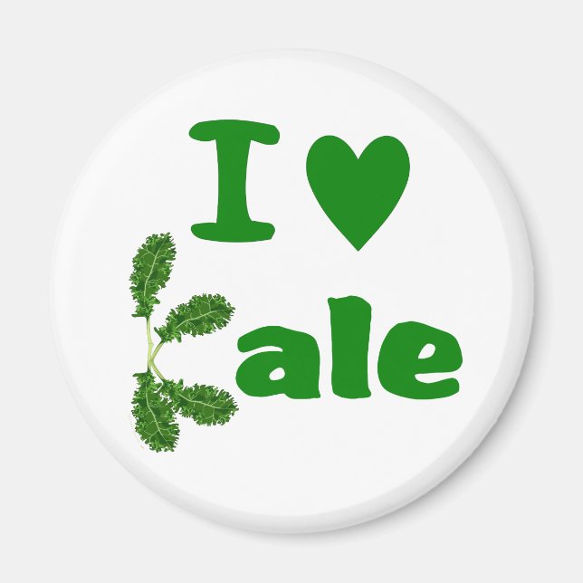 Aimant I Love Kale (I Heart Kale) Légumes/jardinier (Devant)