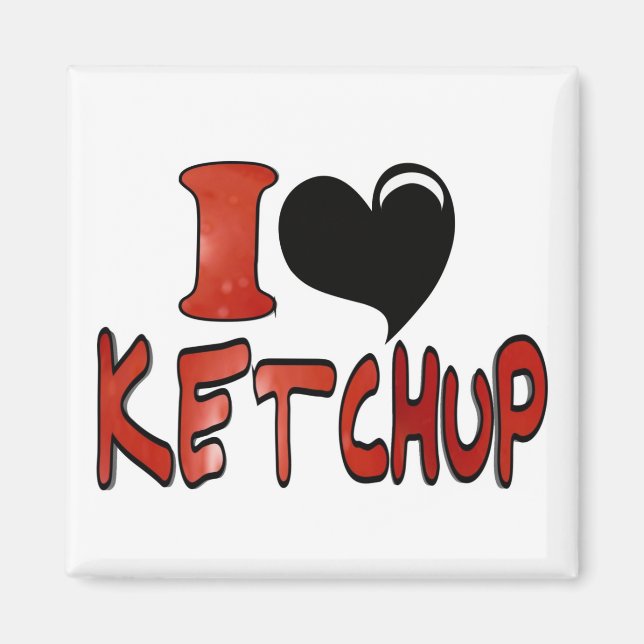 Aimant I Love Ketchup (Devant)