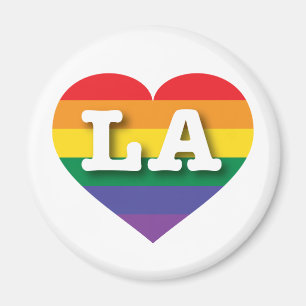 Aimant I Love LA Rainbow Heart
